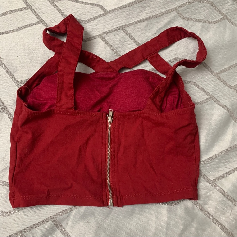 Red Crop Top - Picture 2 of 3